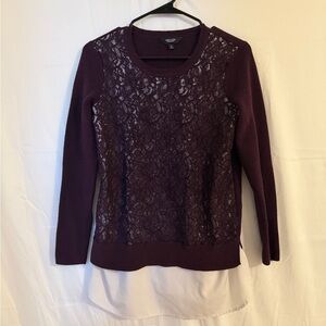 Simply Vera Vera Wang Deep Purple Sweater